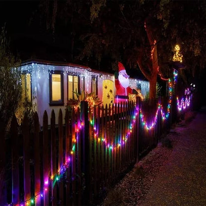LUCES NAVIDEÑAS CON PANEL SOLAR MULTICOLOR