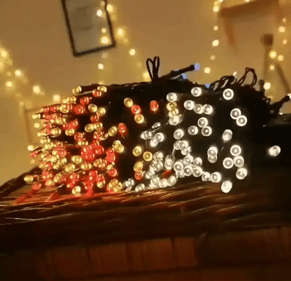 LUCES NAVIDEÑAS CON PANEL SOLAR MULTICOLOR