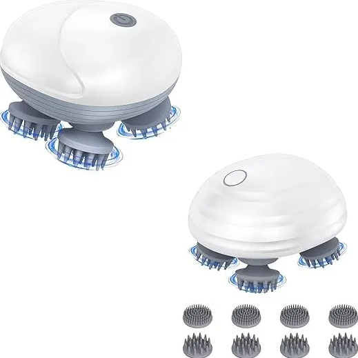 MASAJEADOR PORTATIL RECARGABLE 4 CABEZALES